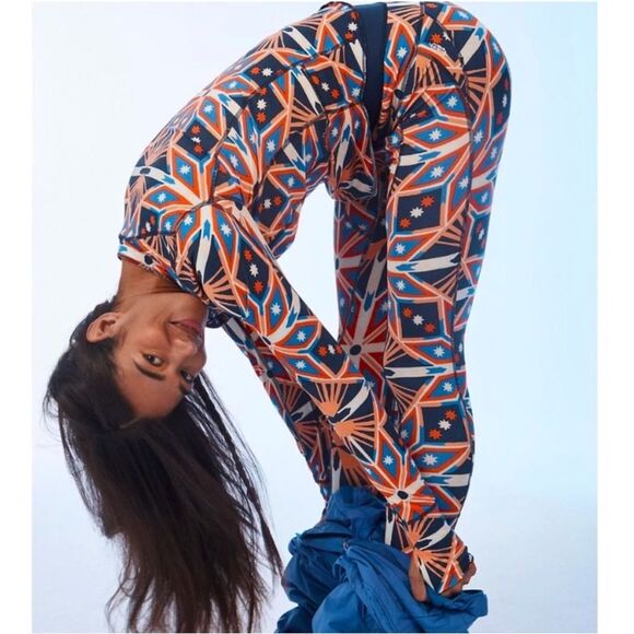 Free People Movement Fireside Printed Base Layer Legging Midnight Navy XL NWOT - Picture 2 of 10